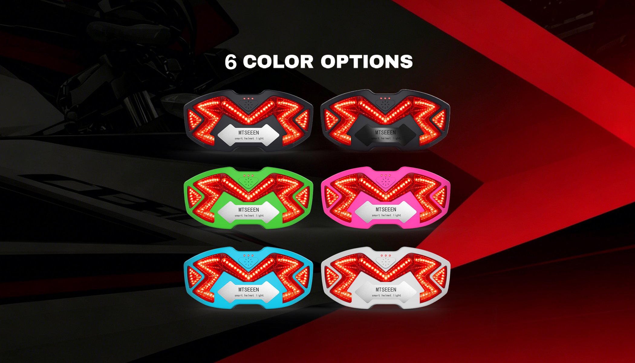 MTSEEEN motorcycle helmet brake light